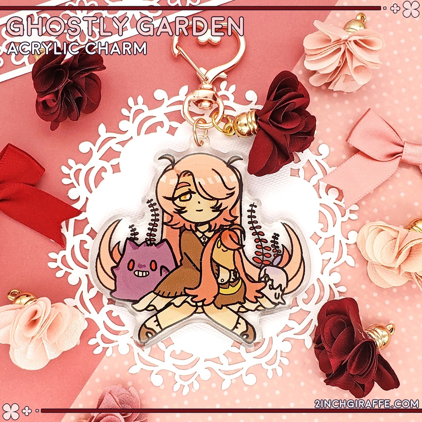 Ghostly Garden Acrylic Charm