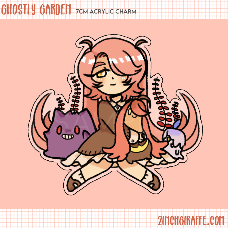 Ghostly Garden Acrylic Charm