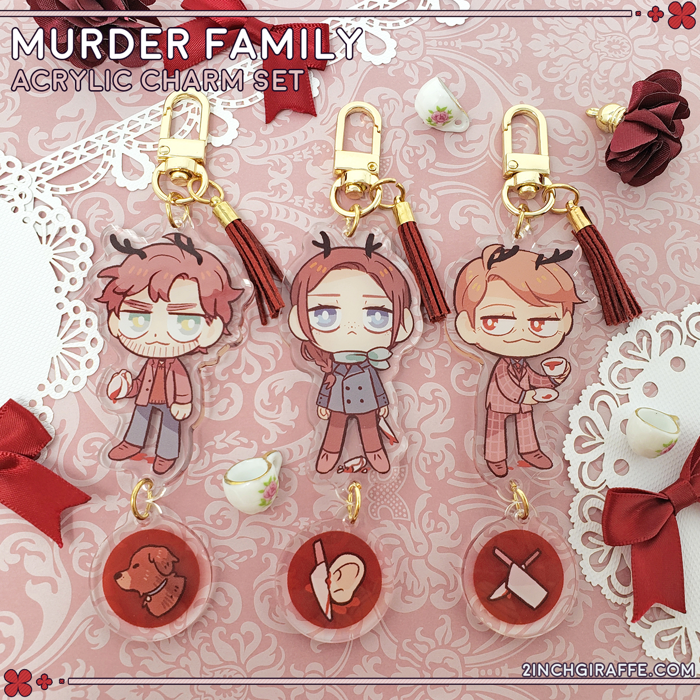 Murder Family Acrylic Charm Set