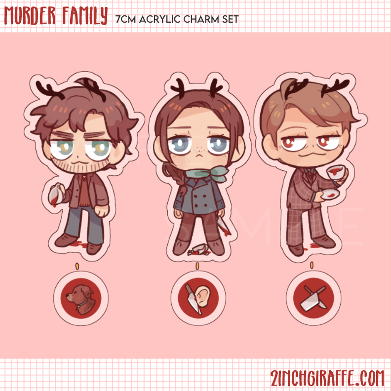 Murder Family Acrylic Charm Set