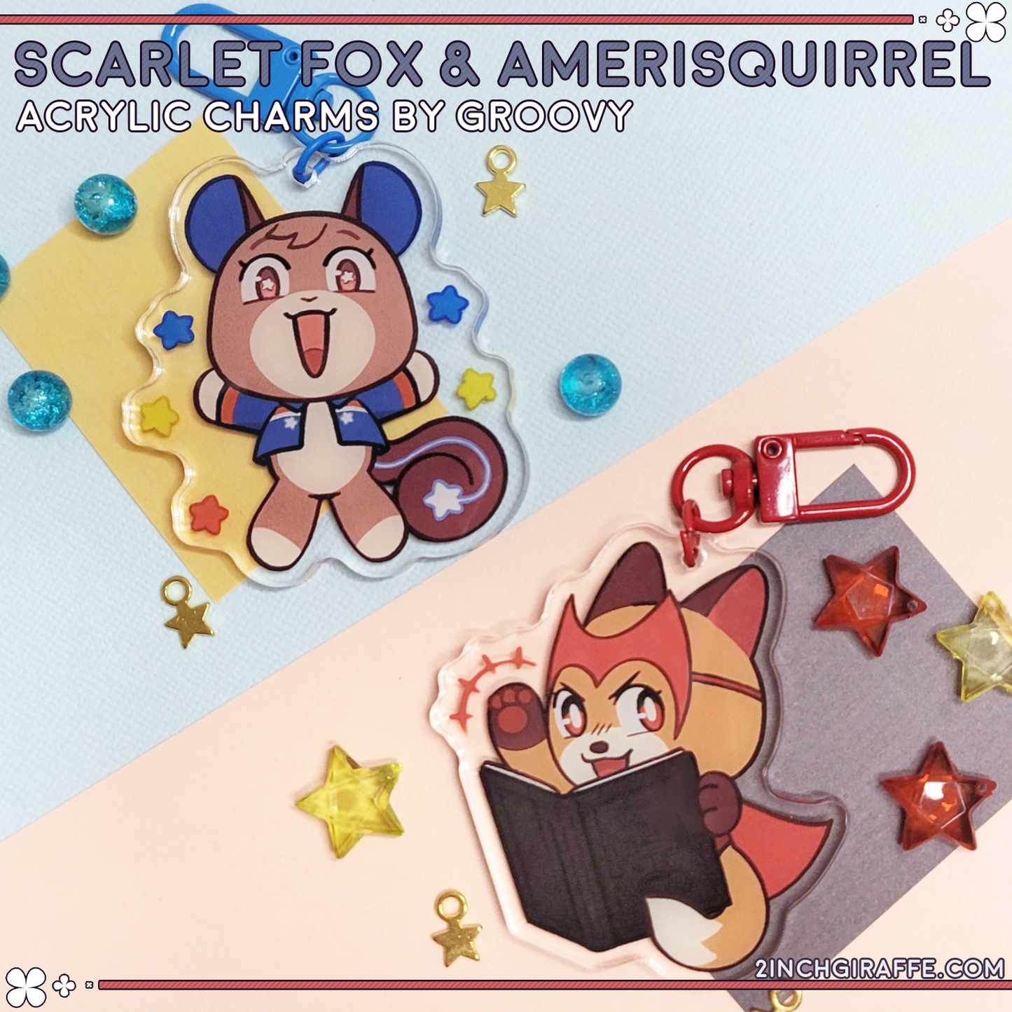 Scarlet Fox & Amerisquirrel Charms by SaintGroovy