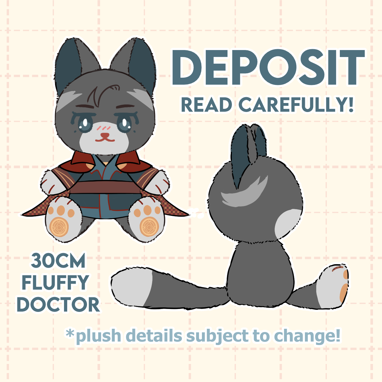 [DEPOSIT] 30cm Fluffy Doctor